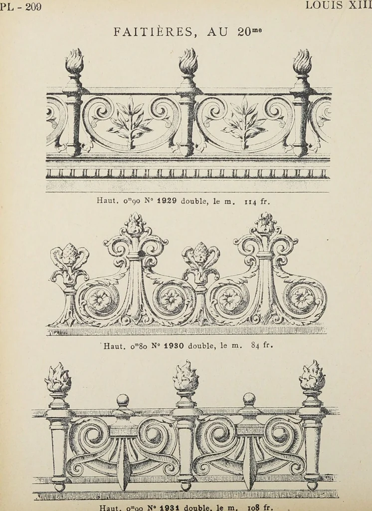An illustration from Ornements d'architecture / Bonfils & Laval, 1901, leaf 226
