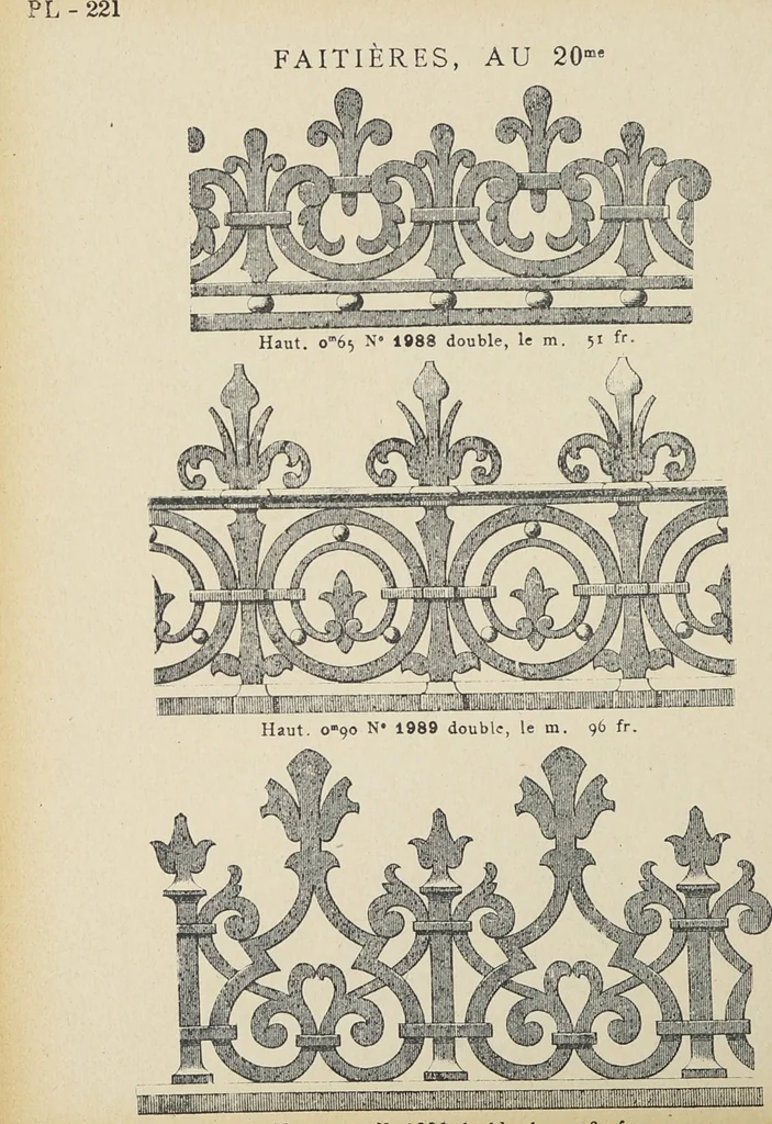 An illustration from Ornements d'architecture / Bonfils & Laval, 1901, leaf 238