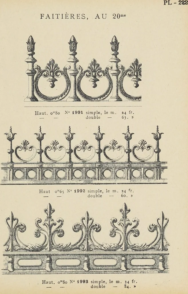 An illustration from Ornements d'architecture / Bonfils & Laval, 1901, leaf 239