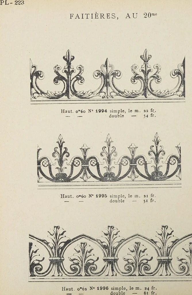 An illustration from Ornements d'architecture / Bonfils & Laval, 1901, leaf 240