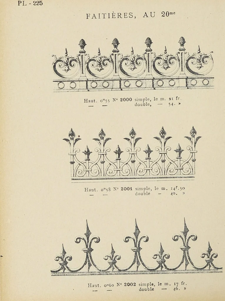 An illustration from Ornements d'architecture / Bonfils & Laval, 1901, leaf 242