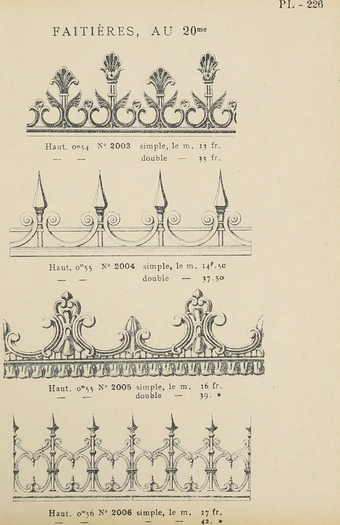 An illustration from Ornements d'architecture / Bonfils & Laval, 1901, leaf 243