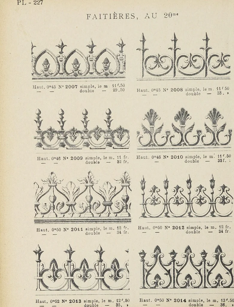 An illustration from Ornements d'architecture / Bonfils & Laval, 1901, leaf 244