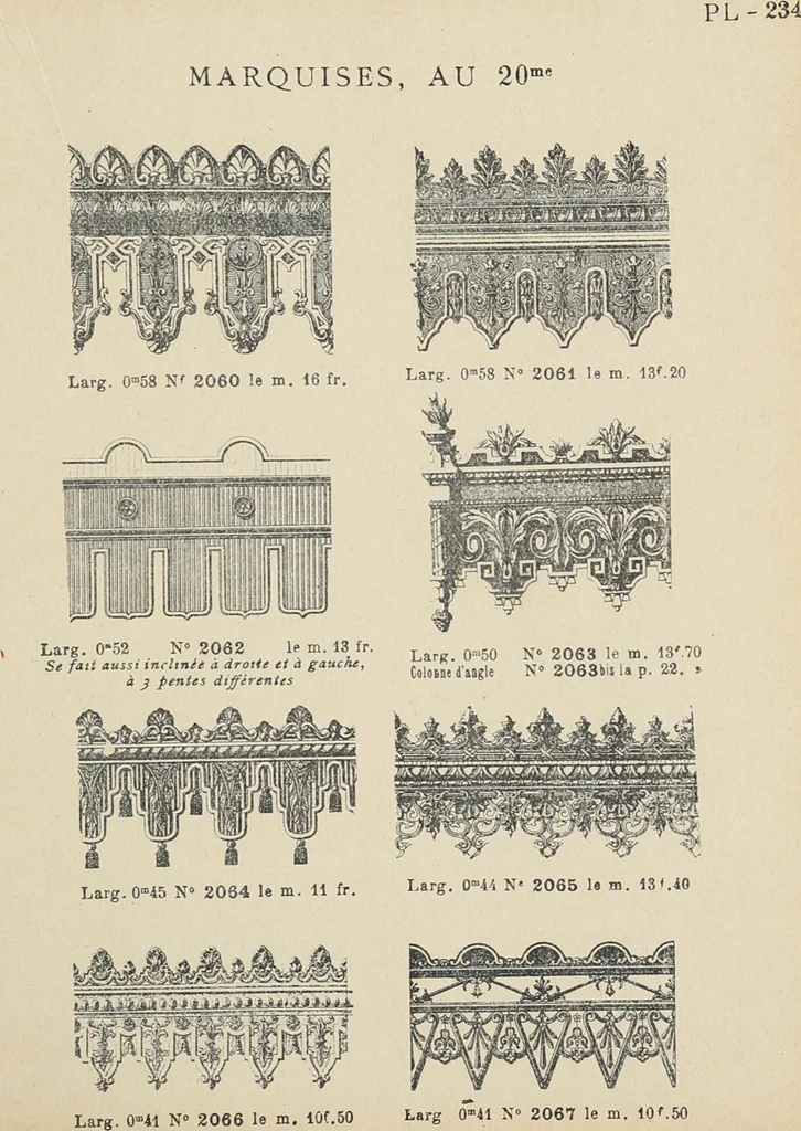 An illustration from Ornements d'architecture / Bonfils & Laval, 1901, leaf 251