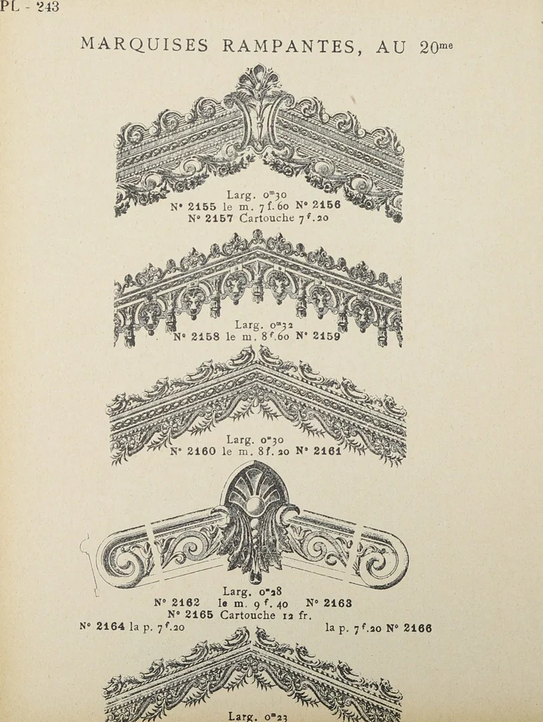 An illustration from Ornements d'architecture / Bonfils & Laval, 1901, leaf 260