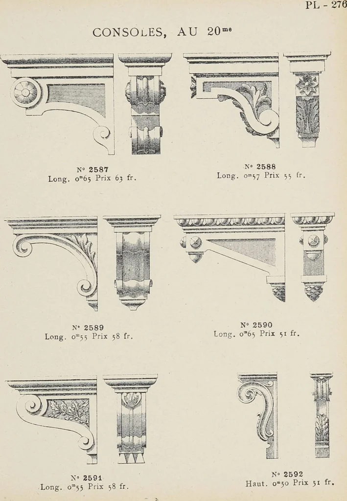 An illustration from Ornements d'architecture / Bonfils & Laval, 1901, leaf 293