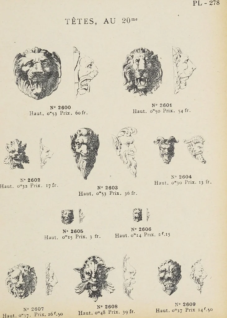 An illustration from Ornements d'architecture / Bonfils & Laval, 1901, leaf 295