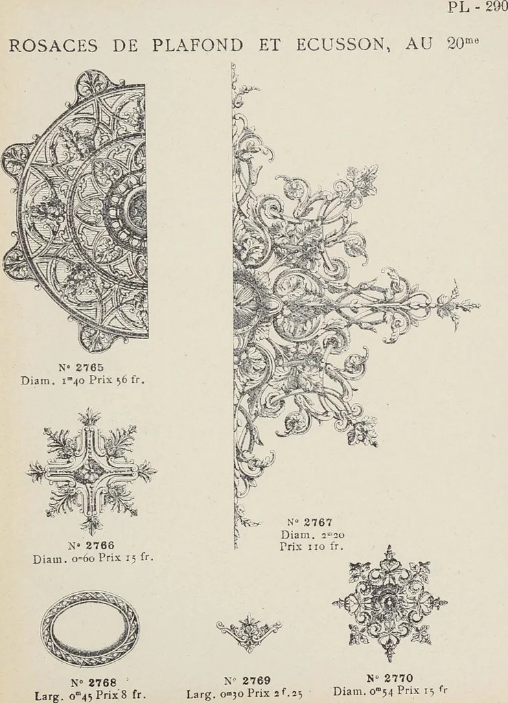 An illustration from Ornements d'architecture / Bonfils & Laval, 1901, leaf 307