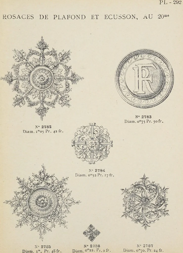An illustration from Ornements d'architecture / Bonfils & Laval, 1901, leaf 309