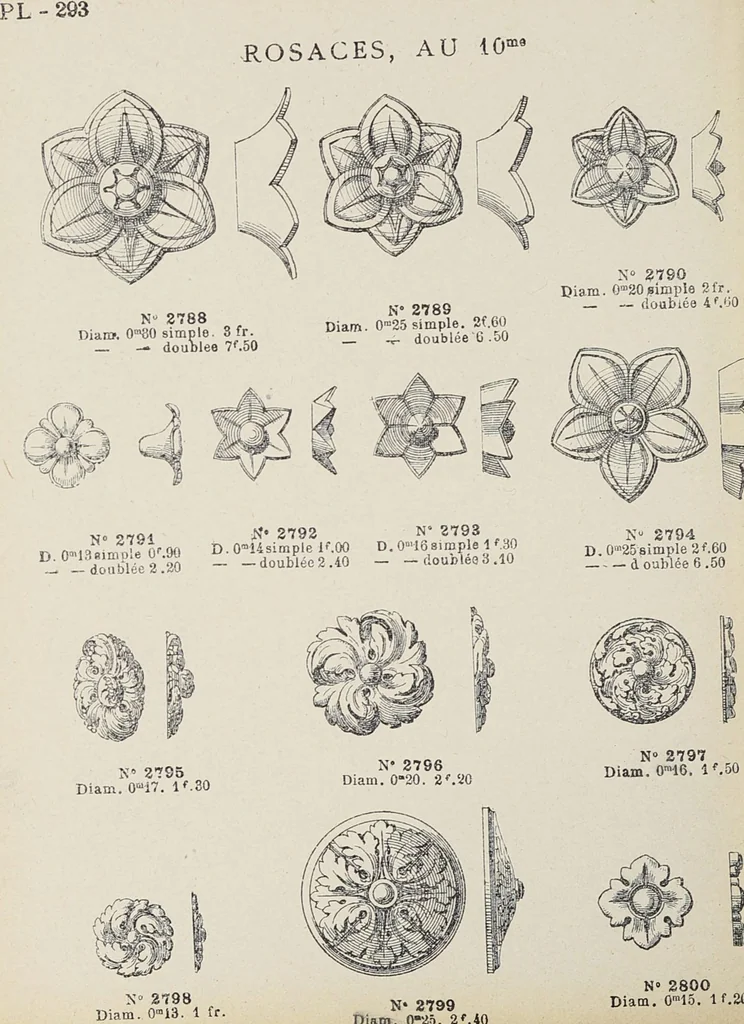 An illustration from Ornements d'architecture / Bonfils & Laval, 1901, leaf 310