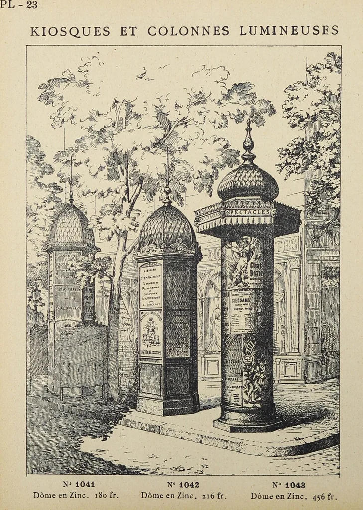 An illustration from Ornements d'architecture / Bonfils & Laval, 1901, leaf 34