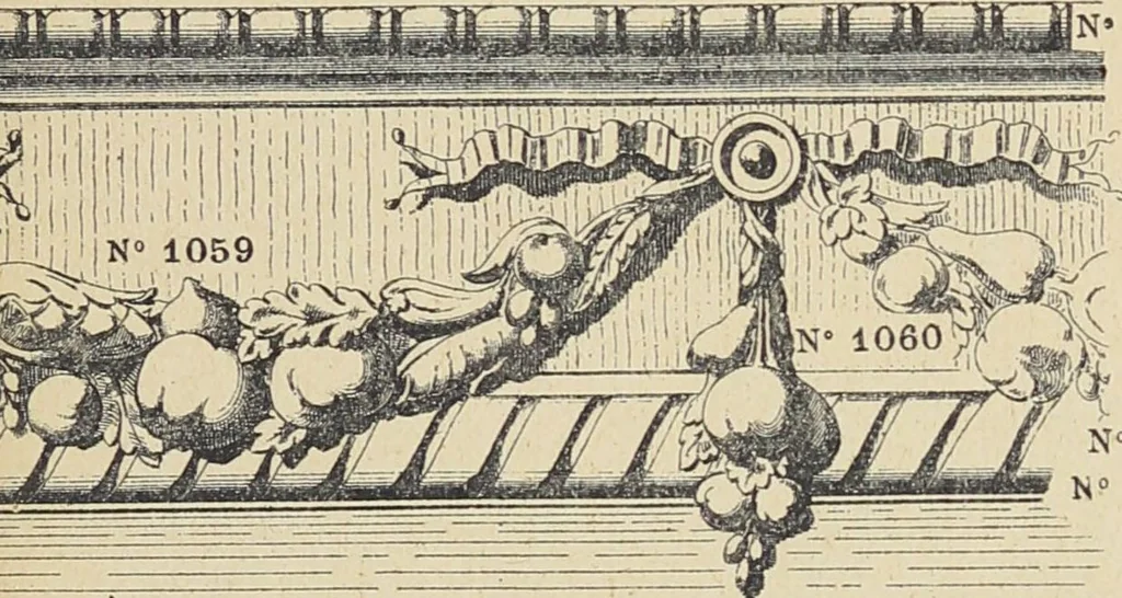 An illustration from Ornements d'architecture / Bonfils & Laval, 1901, leaf 37
