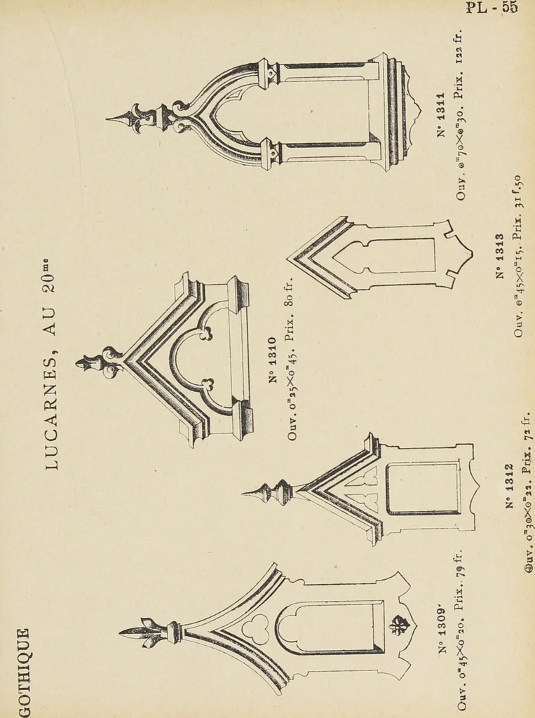 An illustration from Ornements d'architecture / Bonfils & Laval, 1901, leaf 67