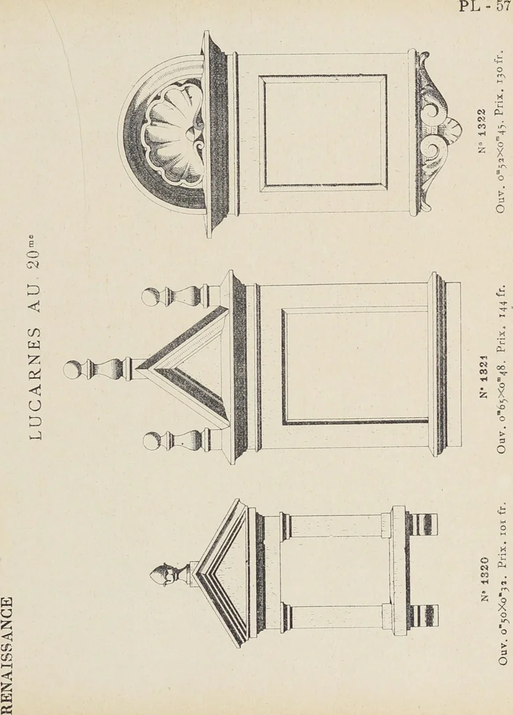 An illustration from Ornements d'architecture / Bonfils & Laval, 1901, leaf 69