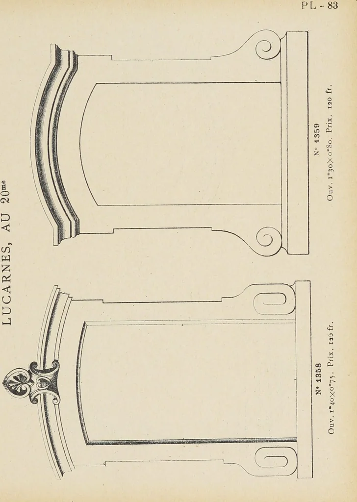 An illustration from Ornements d'architecture / Bonfils & Laval, 1901, leaf 95