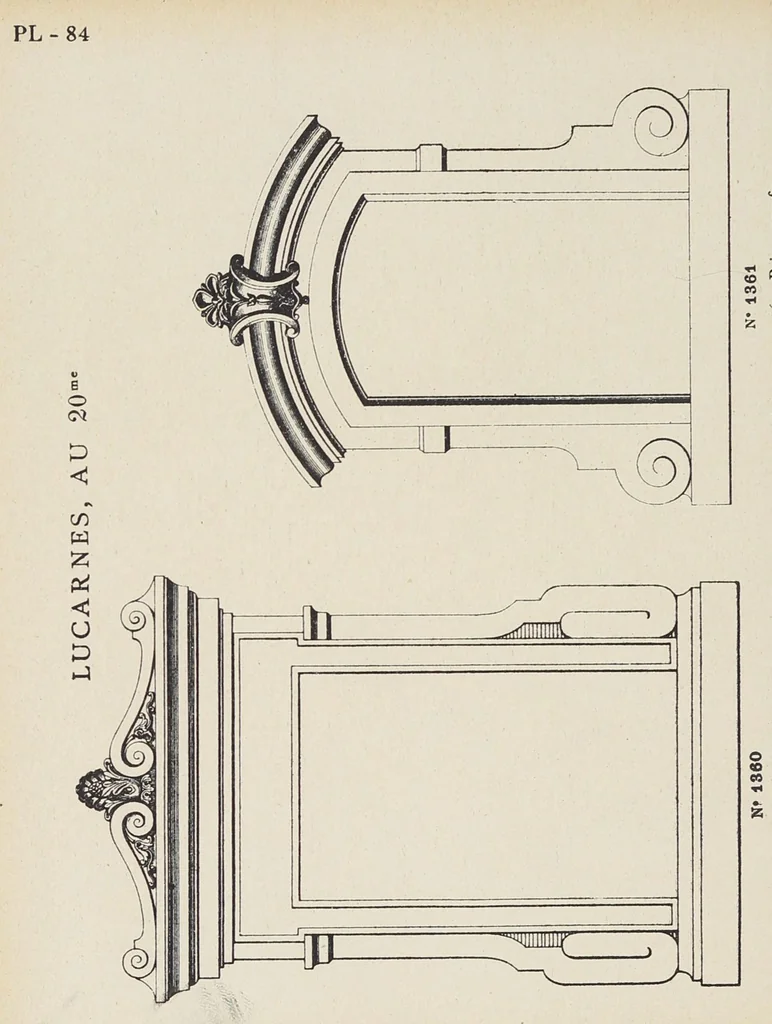 An illustration from Ornements d'architecture / Bonfils & Laval, 1901, leaf 96