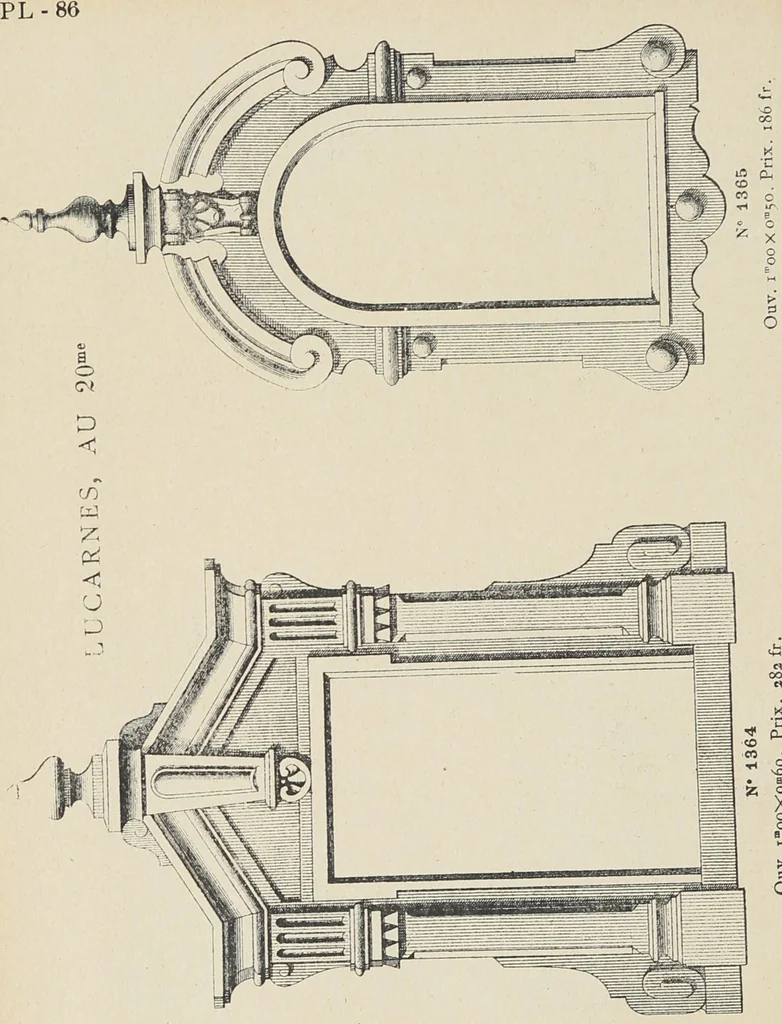 An illustration from Ornements d'architecture / Bonfils & Laval, 1901, leaf 98