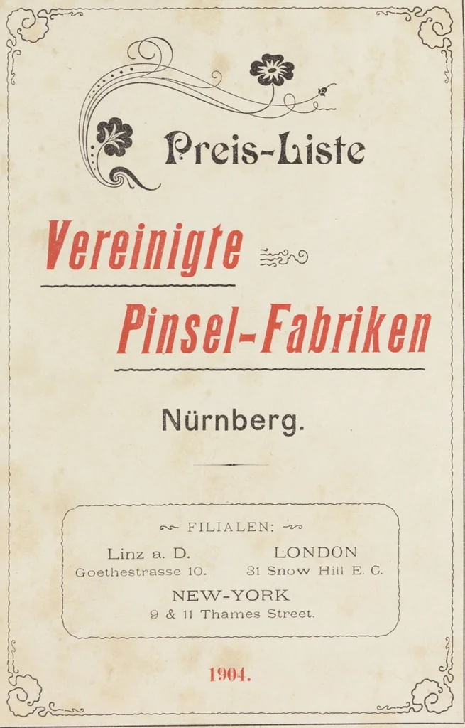 An illustration from Vereinigte Pinsel-Fabriken Nürnberg : Preis-Liste, 1904, leaf 5
