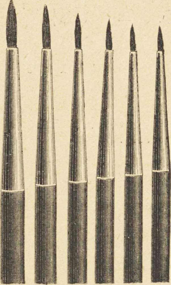 An illustration from Jules Chauvin : atelier de dorure et d'encadrements, fournitures speciales pour artistes, agent general pour la France, des couleurs a la detrempe a la majolique et a la resine du Baron de Pereira, des couleurs resineuses de Mussini, des couleurs a l'huile et a l'ambre dissous de Jacques Blockx, des toiles fond albumen et majolique, preparees par le procede de Pereira pour la peinture a la detrempe et a l'huile, couleurs extra fines a l'huile broyees a la main, couleurs extra fines al detrempe... materiel d'artistes, 1893, leaf 63