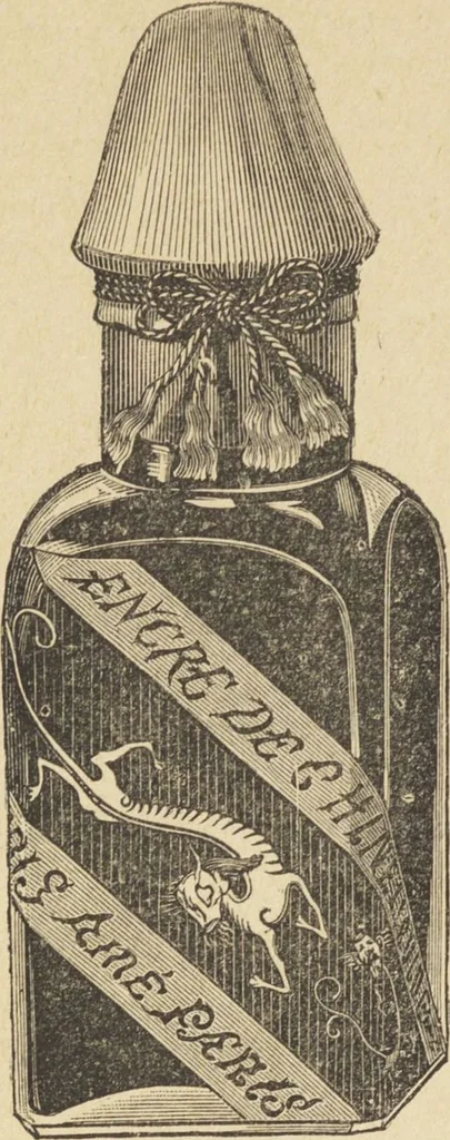 An illustration from Jules Chauvin : atelier de dorure et d'encadrements, fournitures speciales pour artistes, agent general pour la France, des couleurs a la detrempe a la majolique et a la resine du Baron de Pereira, des couleurs resineuses de Mussini, des couleurs a l'huile et a l'ambre dissous de Jacques Blockx, des toiles fond albumen et majolique, preparees par le procede de Pereira pour la peinture a la detrempe et a l'huile, couleurs extra fines a l'huile broyees a la main, couleurs extra fines al detrempe... materiel d'artistes, 1893, leaf 70