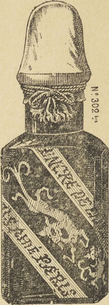 An illustration from Jules Chauvin : atelier de dorure et d'encadrements, fournitures speciales pour artistes, agent general pour la France, des couleurs a la detrempe a la majolique et a la resine du Baron de Pereira, des couleurs resineuses de Mussini, des couleurs a l'huile et a l'ambre dissous de Jacques Blockx, des toiles fond albumen et majolique, preparees par le procede de Pereira pour la peinture a la detrempe et a l'huile, couleurs extra fines a l'huile broyees a la main, couleurs extra fines al detrempe... materiel d'artistes, 1893, leaf 70
