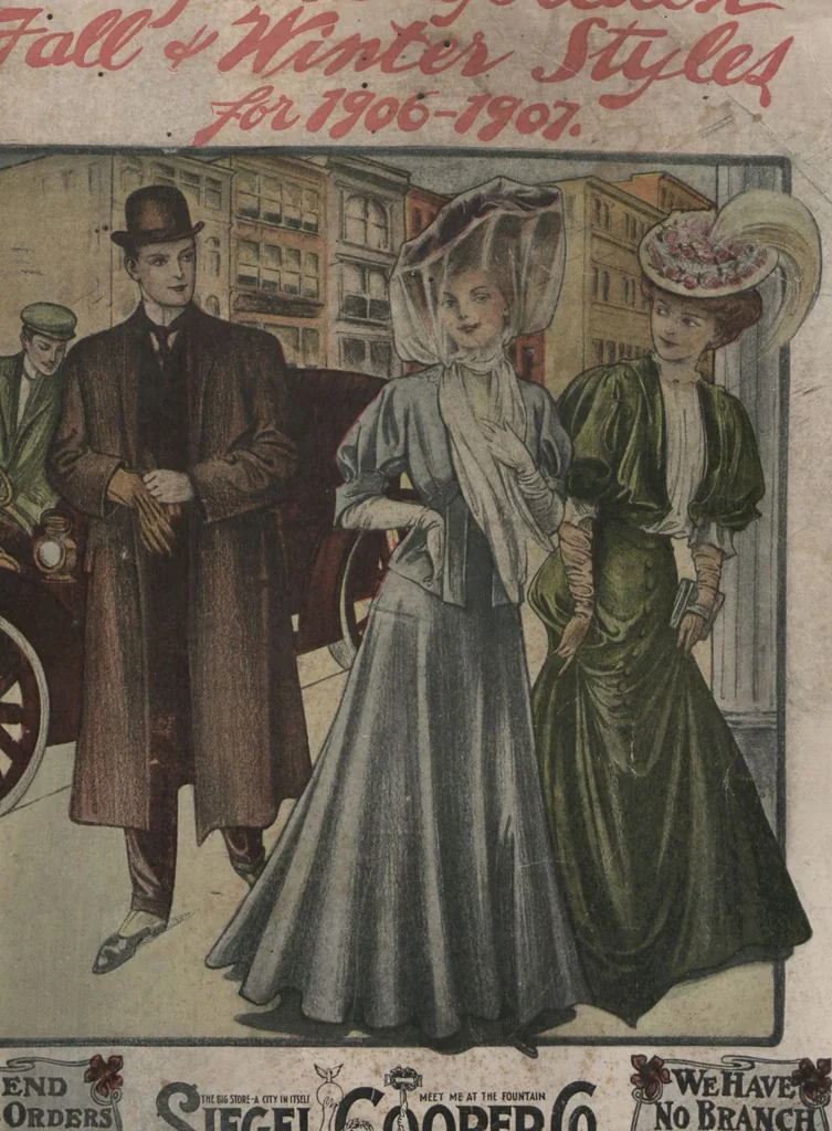 An illustration from New York City's latest fall and winter styles for 1906-1907 : catalogue no. 42 / Siegel Cooper Co, 1906, leaf 1