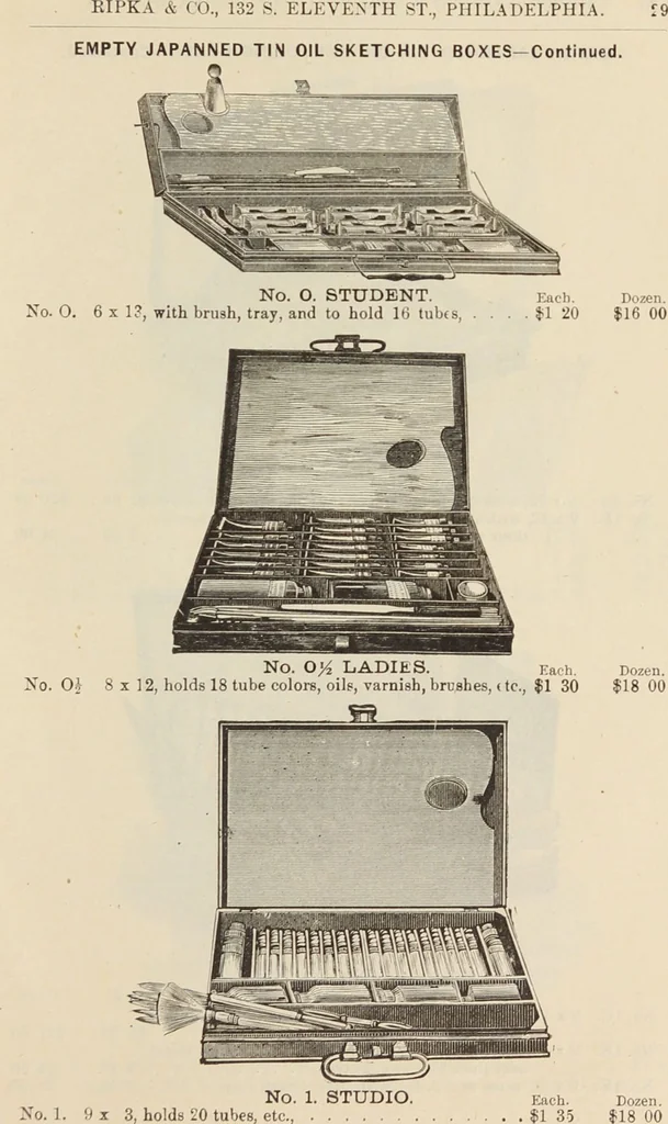 An illustration from Catalogue of Ripka & Co. : importers and manufacturers of artists' materials, 1893, leaf 30