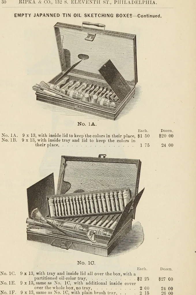 An illustration from Catalogue of Ripka & Co. : importers and manufacturers of artists' materials, 1893, leaf 31