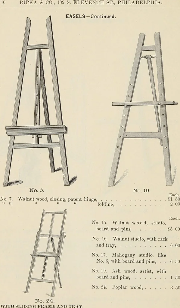 An illustration from Catalogue of Ripka & Co. : importers and manufacturers of artists' materials, 1893, leaf 41
