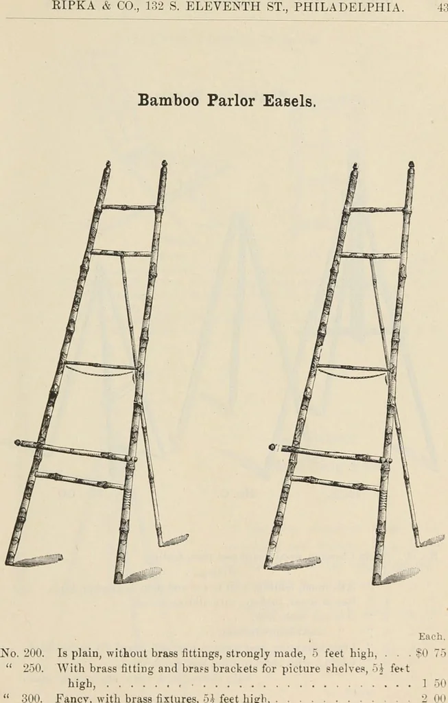An illustration from Catalogue of Ripka & Co. : importers and manufacturers of artists' materials, 1893, leaf 44