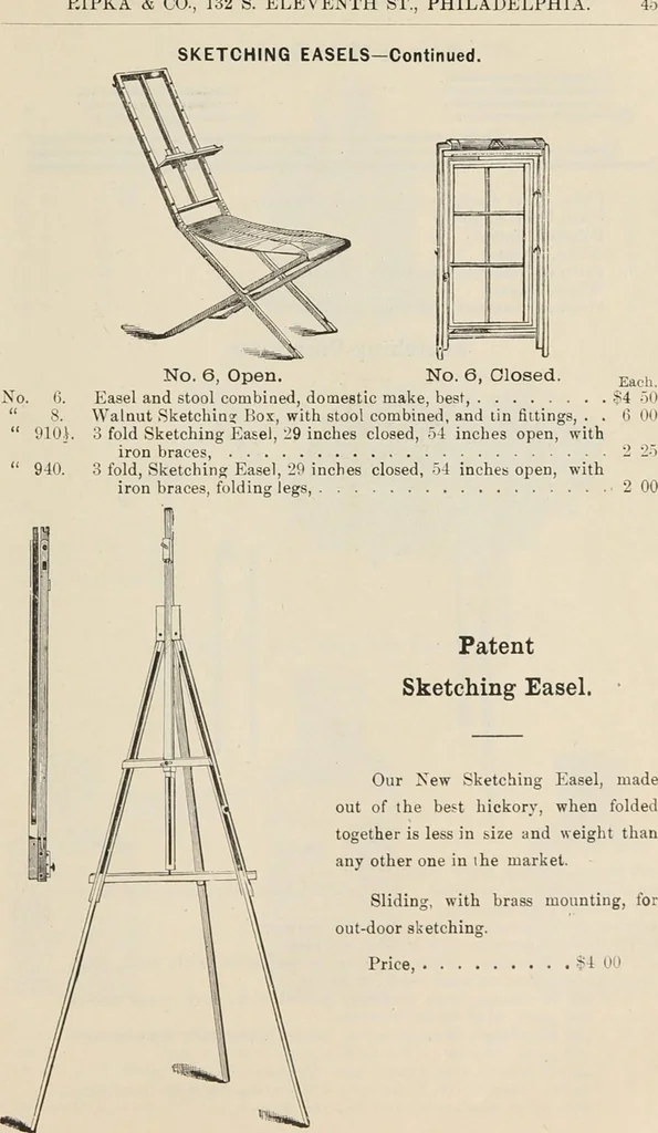 An illustration from Catalogue of Ripka & Co. : importers and manufacturers of artists' materials, 1893, leaf 46