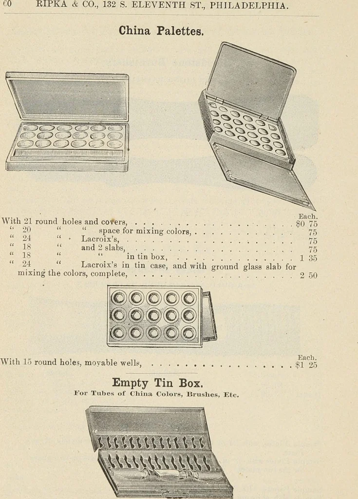 An illustration from Catalogue of Ripka & Co. : importers and manufacturers of artists' materials, 1893, leaf 61
