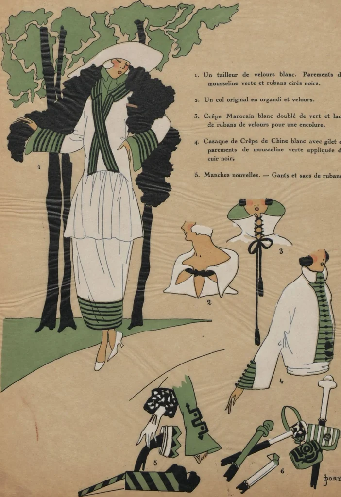 An illustration from La mode pour le Printemps 1922, 1922, leaf 18