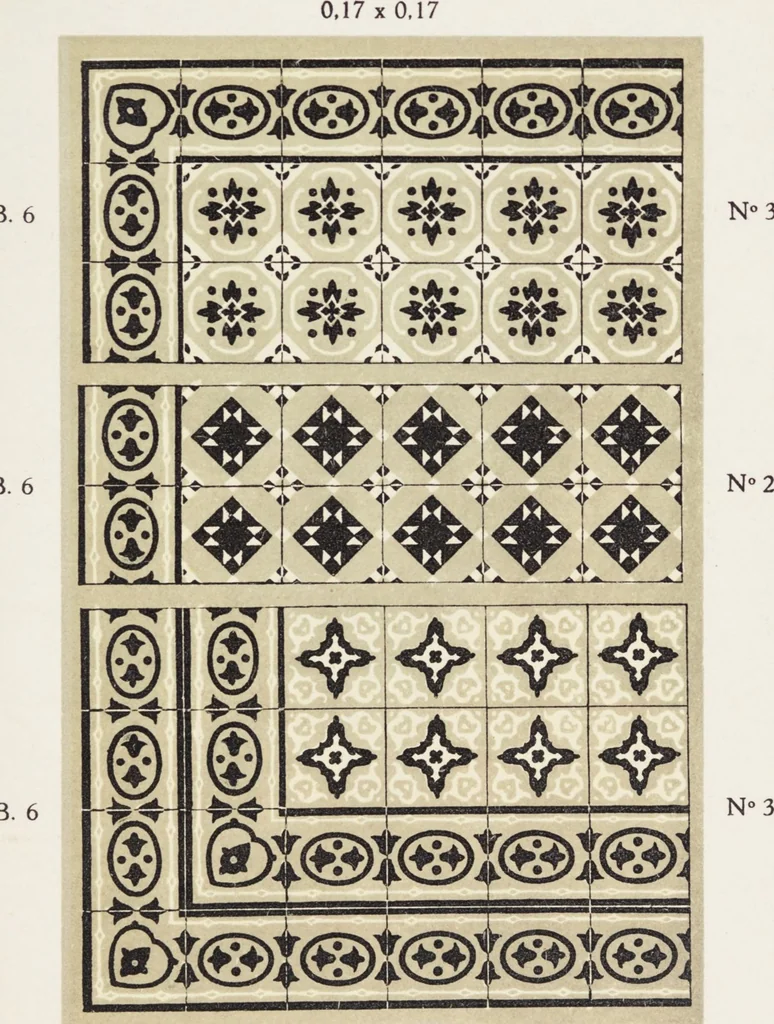 An illustration from Les carrelages de Roucourt, 1900, leaf 13