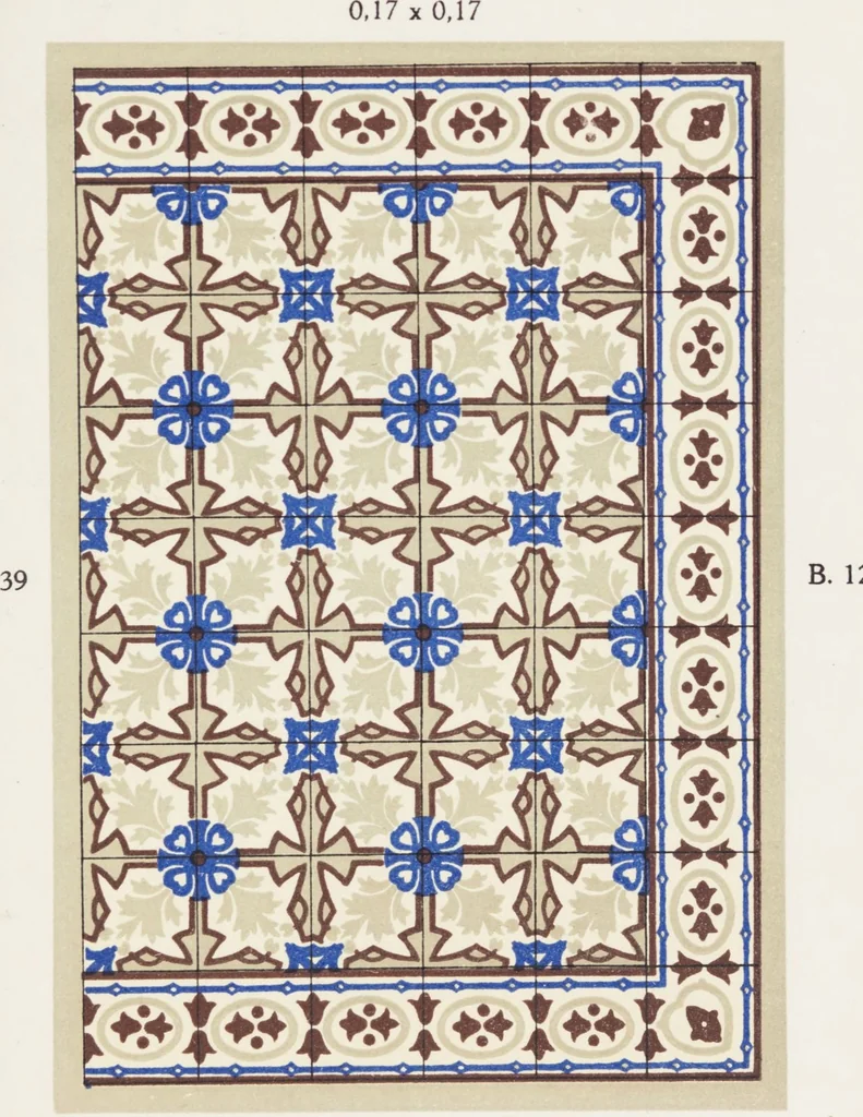 An illustration from Les carrelages de Roucourt, 1900, leaf 19