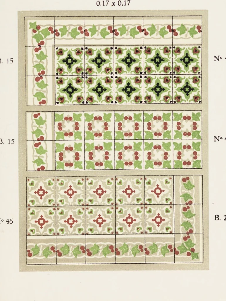An illustration from Les carrelages de Roucourt, 1900, leaf 21