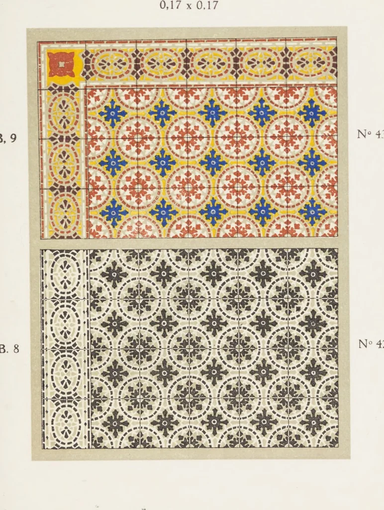 An illustration from Les carrelages de Roucourt, 1900, leaf 23