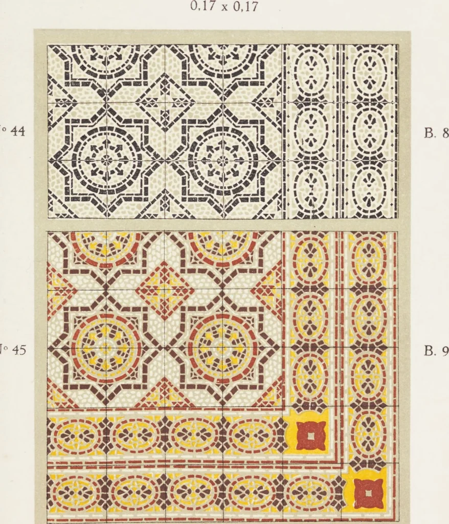 An illustration from Les carrelages de Roucourt, 1900, leaf 25