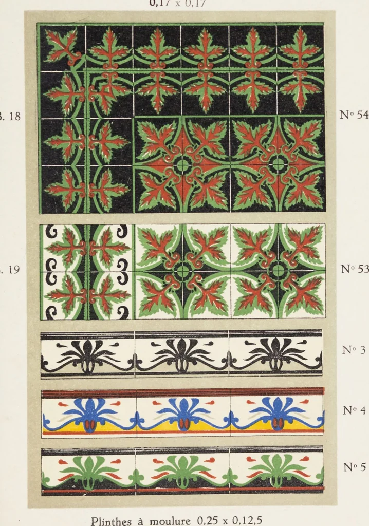 An illustration from Les carrelages de Roucourt, 1900, leaf 29