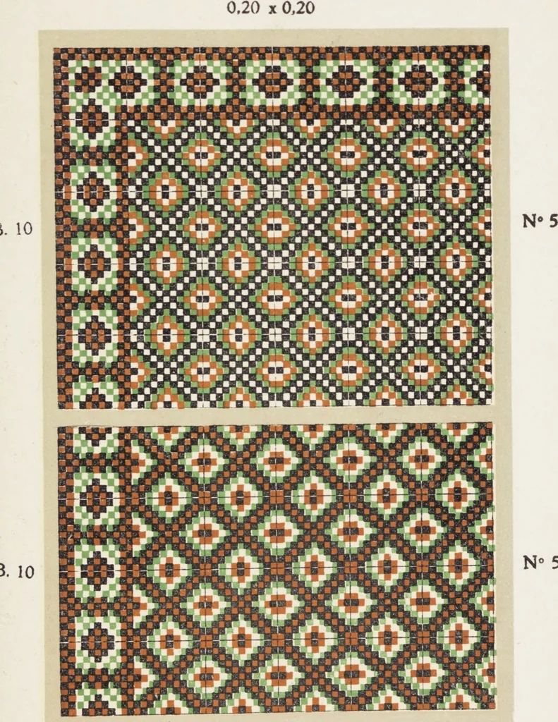 An illustration from Les carrelages de Roucourt, 1900, leaf 31