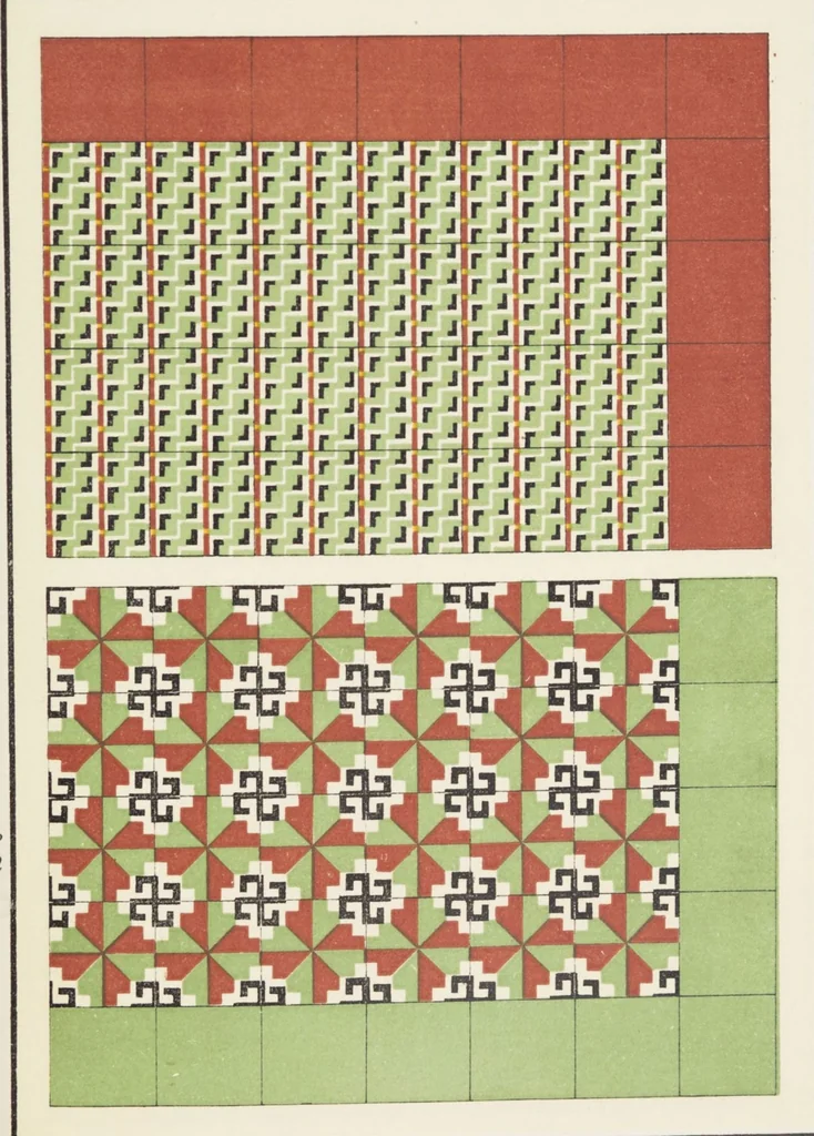 An illustration from Les carrelages de Roucourt, 1900, leaf 39