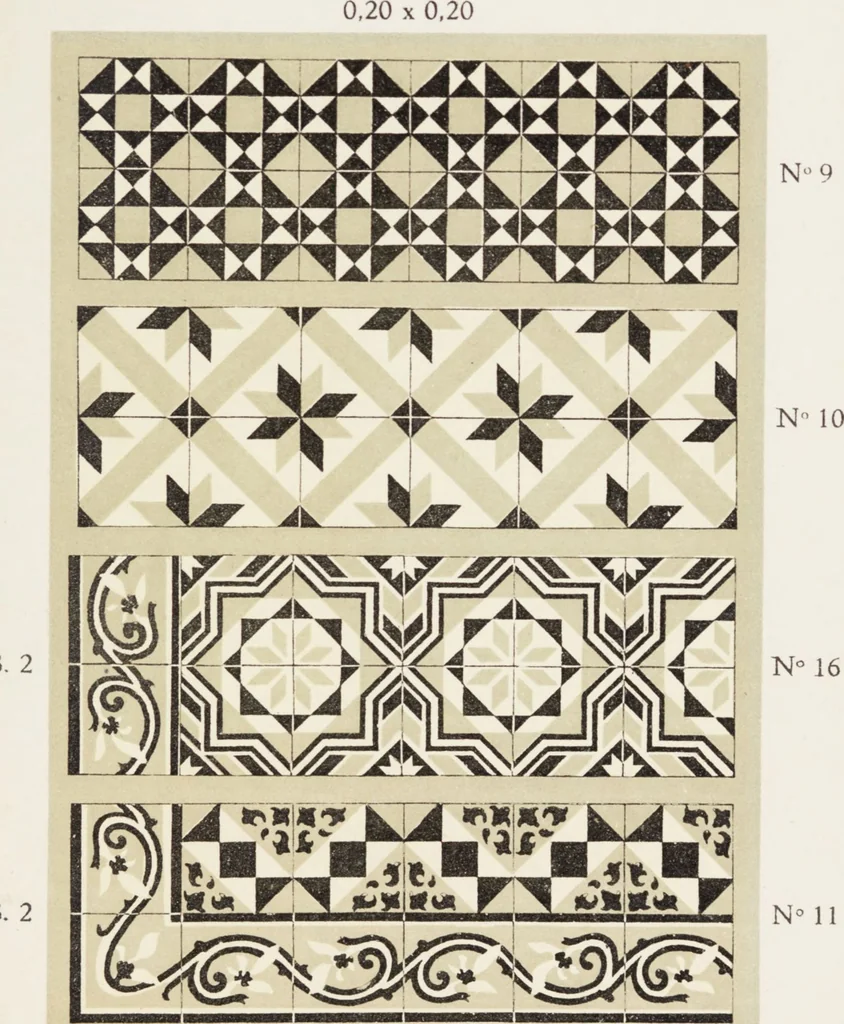 An illustration from Les carrelages de Roucourt, 1900, leaf 7