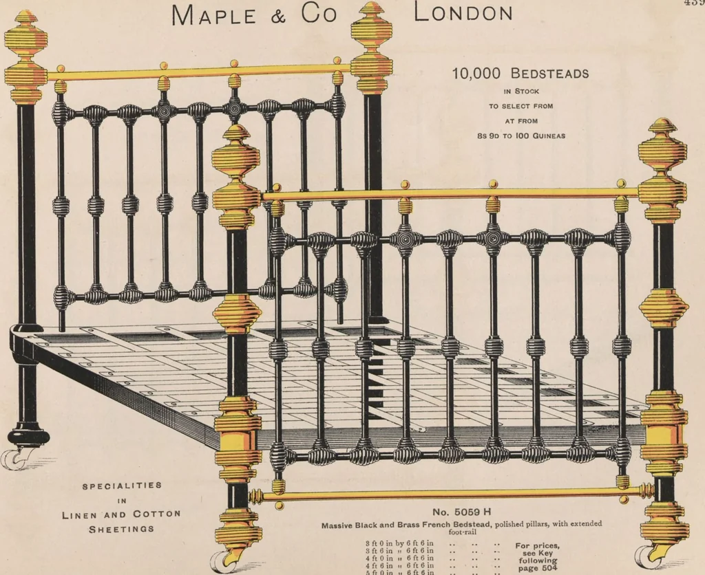 An illustration from Bedsteads and bedding : twenty thousand bedsteads of every description in stock : manufacturers of pure bedding / Maple & Co, 1895, leaf 41