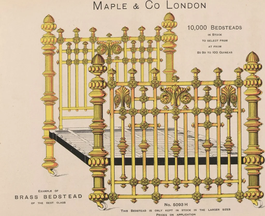 An illustration from Bedsteads and bedding : twenty thousand bedsteads of every description in stock : manufacturers of pure bedding / Maple & Co, 1895, leaf 73