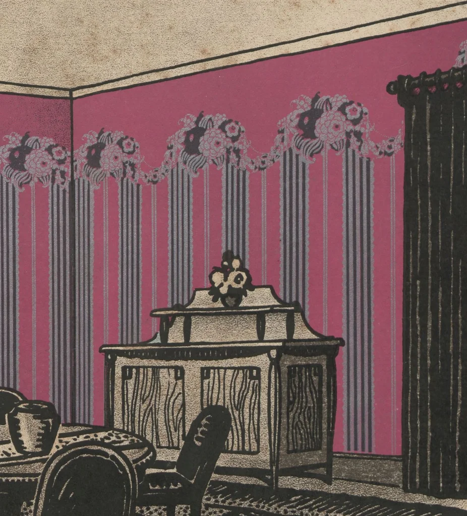 An illustration from Le papier peint : ses differents employs, 1920, leaf 11