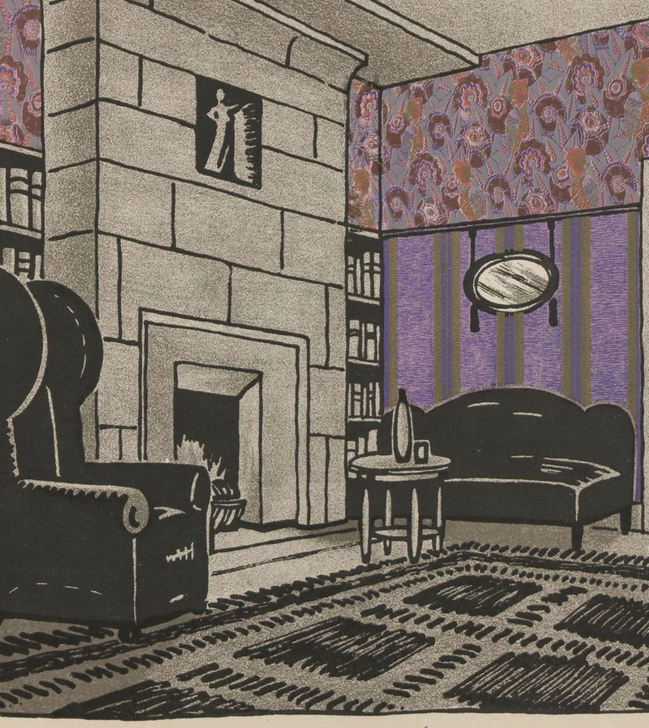 An illustration from Le papier peint : ses differents employs, 1920, leaf 19