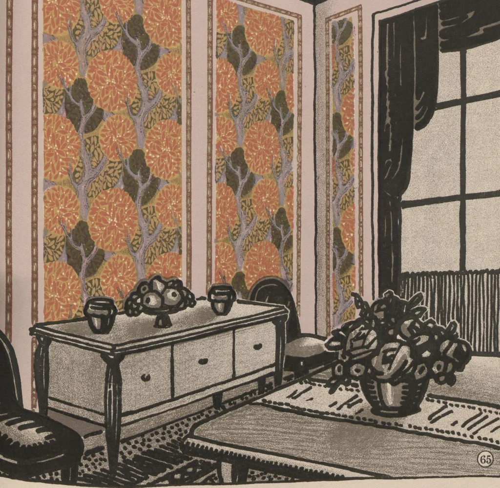 An illustration from Le papier peint : ses differents employs, 1920, leaf 25