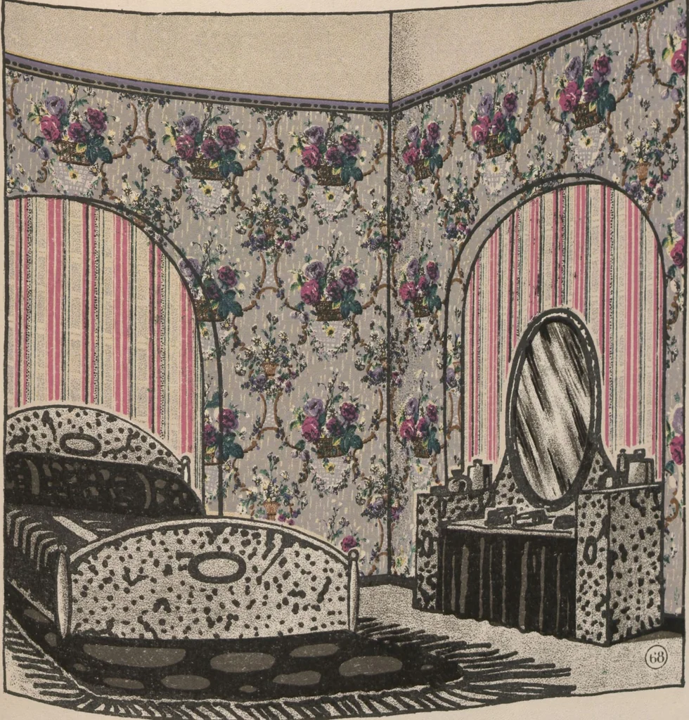 An illustration from Le papier peint : ses differents employs, 1920, leaf 31