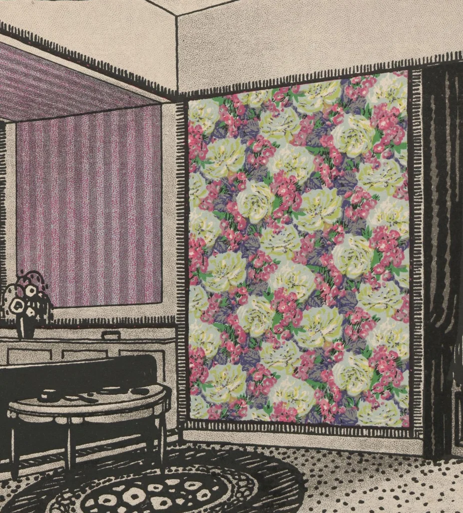 An illustration from Le papier peint : ses differents employs, 1920, leaf 7
