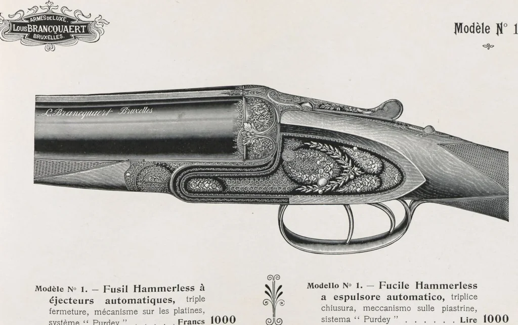 An illustration from L. Brancquaert : Manufacture d'Armes de Luxe = Fabbrica d'Armi di Lusso, 1904, leaf 15